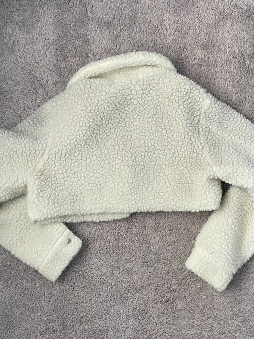 Naked Wardrobe Cropped Sherpa Jacket - Picture 5 of 5